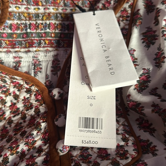 Veronica Beard Alivia Floral Print Cotton Poplin Blouse - Picture 10 of 11